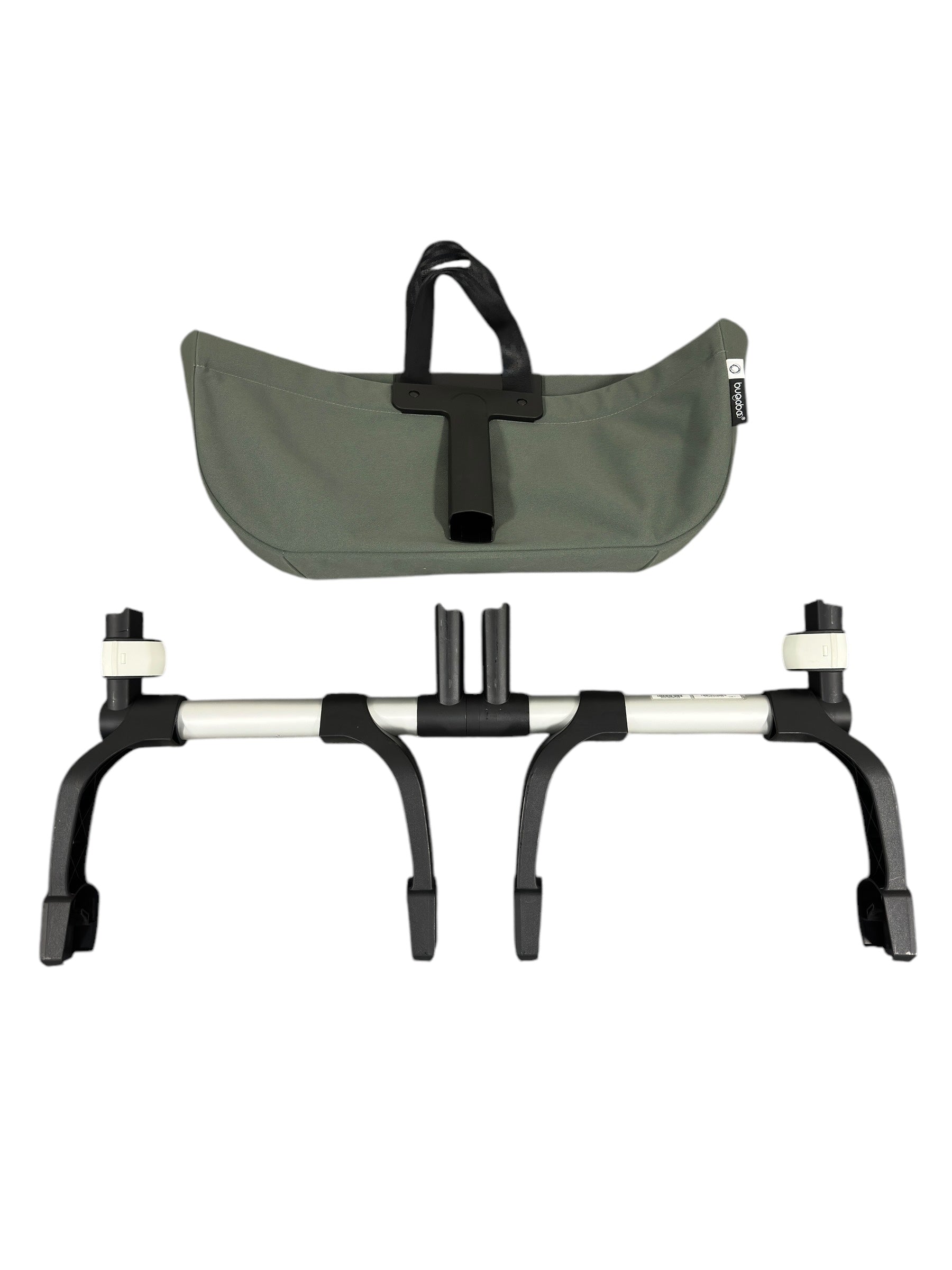 1 maand oud + 1 jaar garantie - Bugaboo Donkey 5 TWIN Compleet Black Forest Green + adapterset & voetenzakken(art:125981)